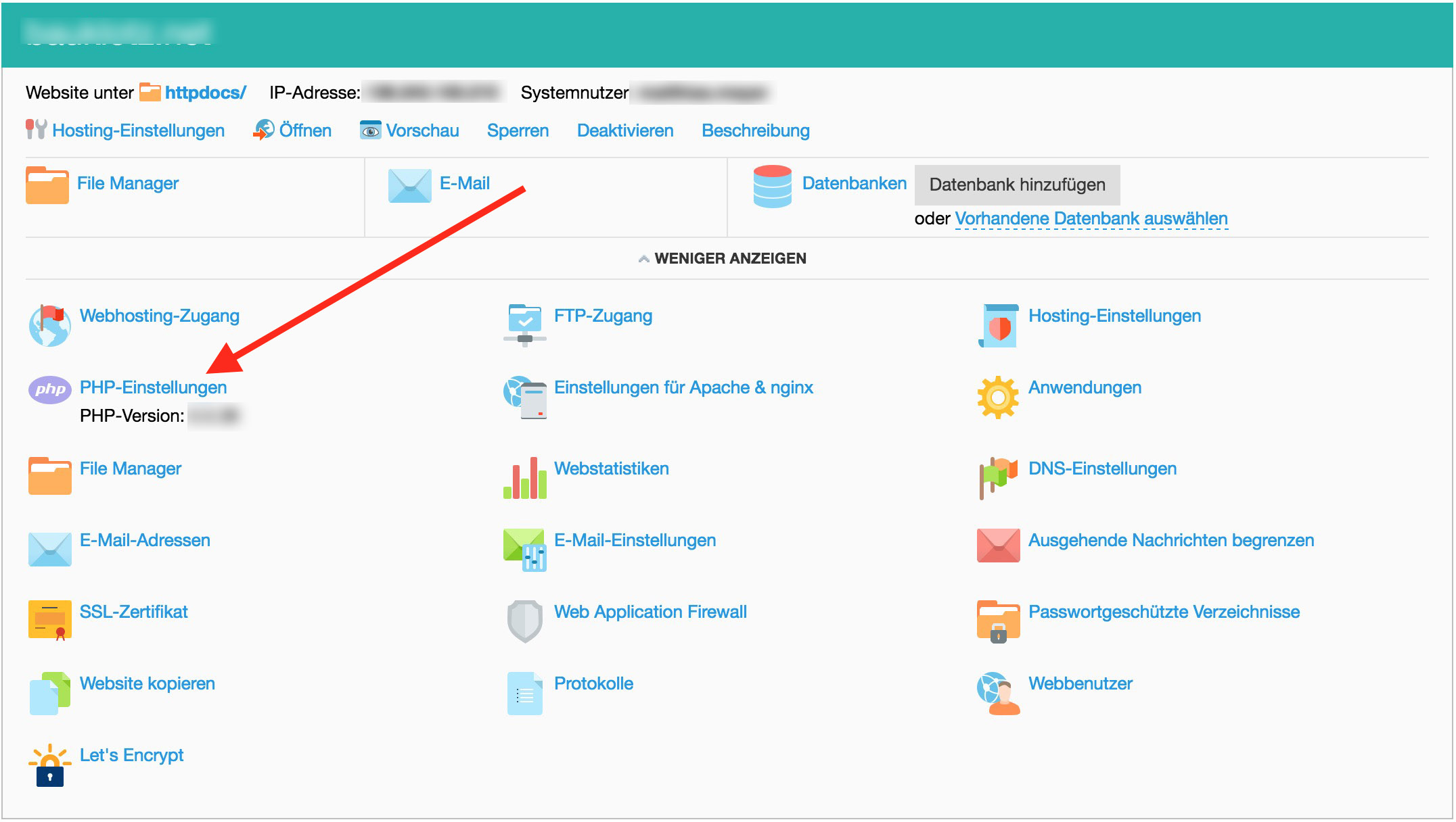 Error Reporting PHP Einstellungen