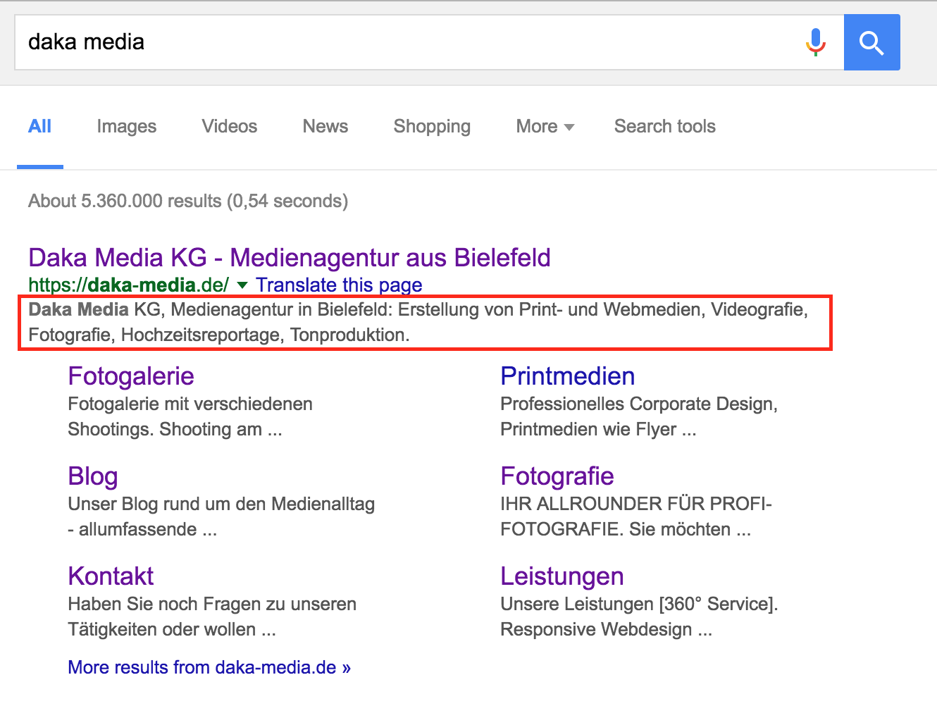 Metadaten von Daka Media KG